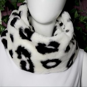 White Faux Dalmatian Scarf ( 1 more left ‼️ )